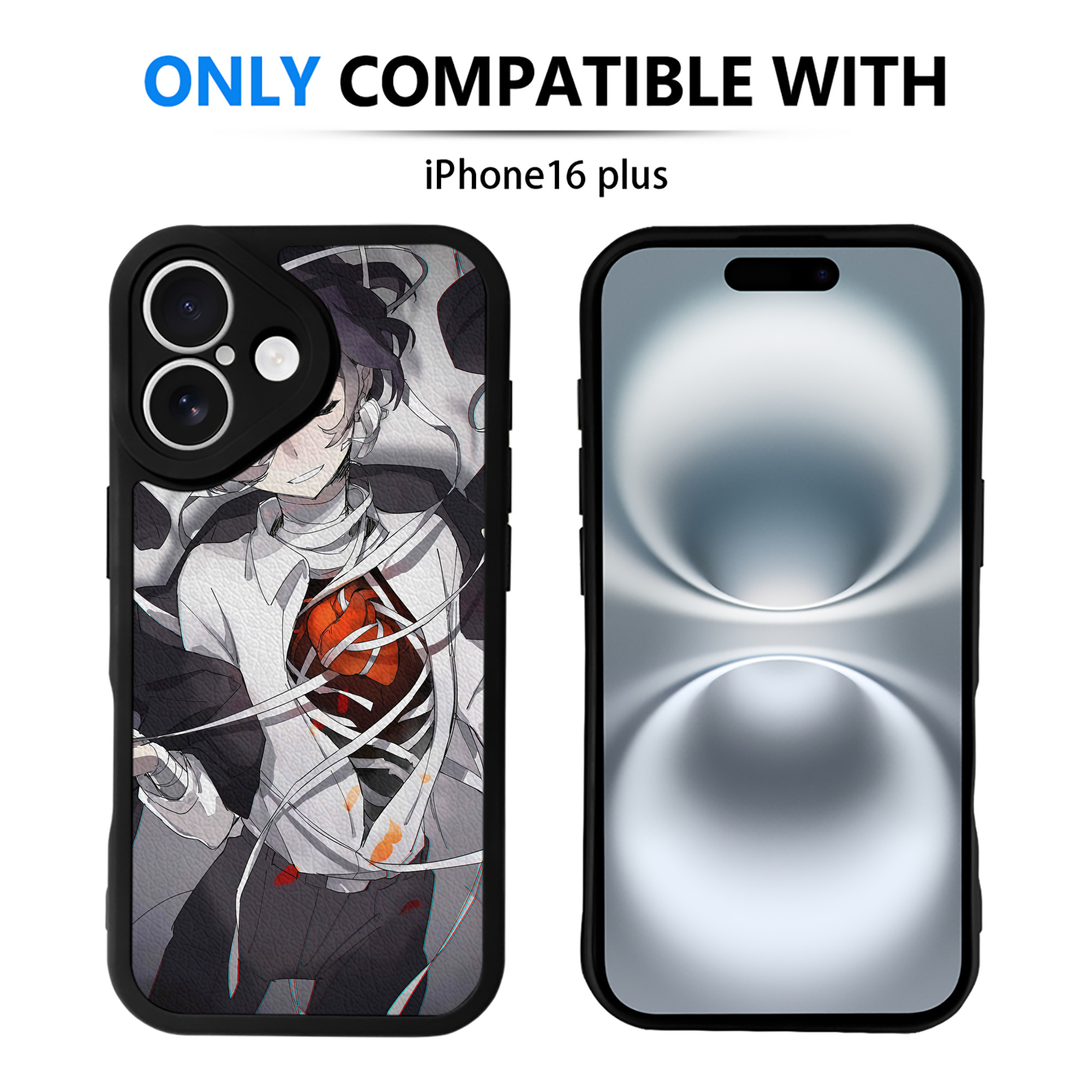（画像用） 文豪ストレイドッグス Bungo Stray Dogs 【iPhone 16シリーズ対応】シリコンスマホケース（レザー調） 材質：シリコン